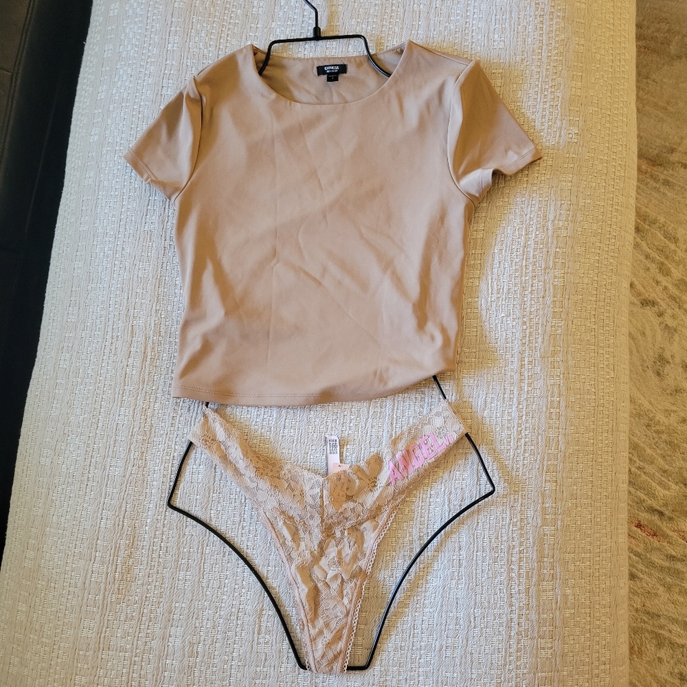Bundle: NEW Thong and LikeNew Bodycon Tee